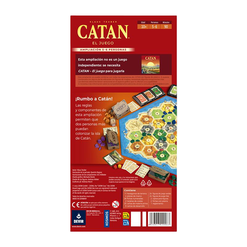 Catan Básico: Expansión 5-6 jugadores