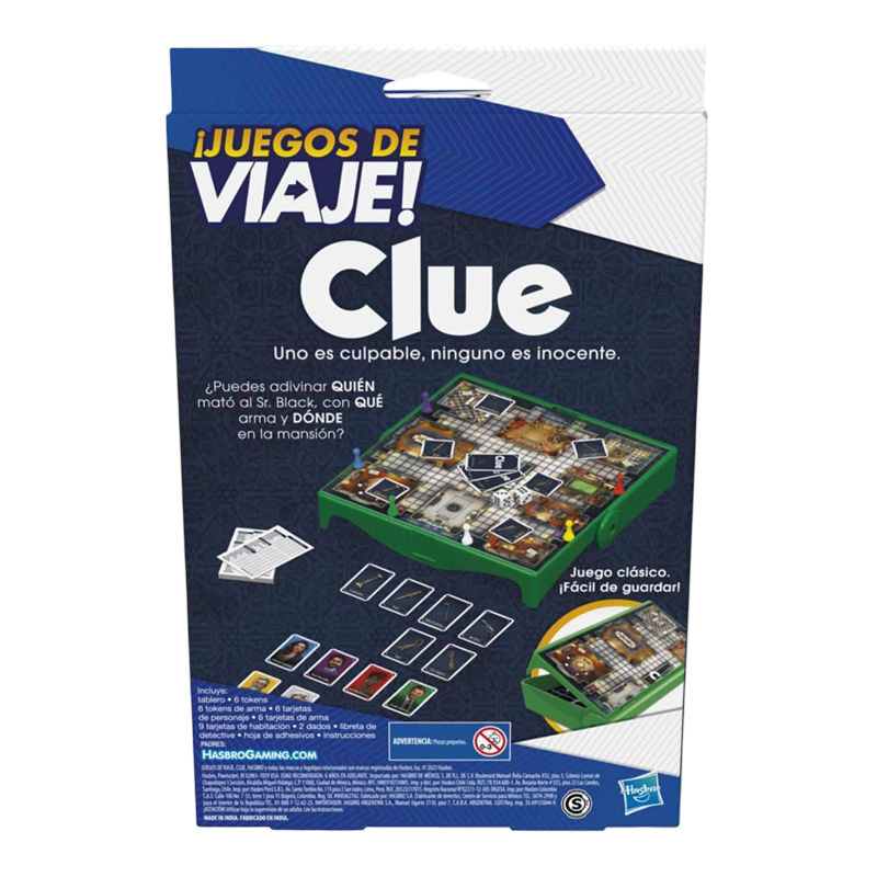Clue Hasbro Edición de Viaje